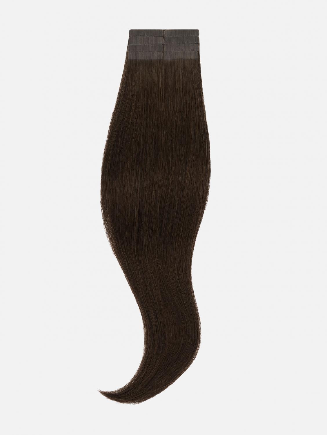 Original Tape Extensions Steil - 8 Stuks, #2 (Chocolate Brown) | 50cm
