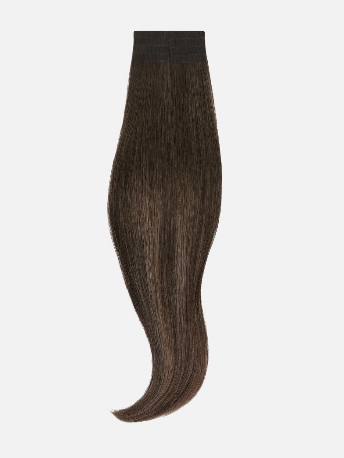 Original Tape Extensions Steil - 8 Stuks, #B2/6 (Chocolate Brown Balayage) | 50cm