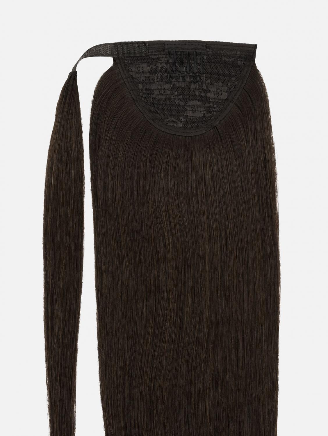 Ponytail Extensions Echt Haar Original Clip-In - 90g, #1B (Dark Brown) | 55cm