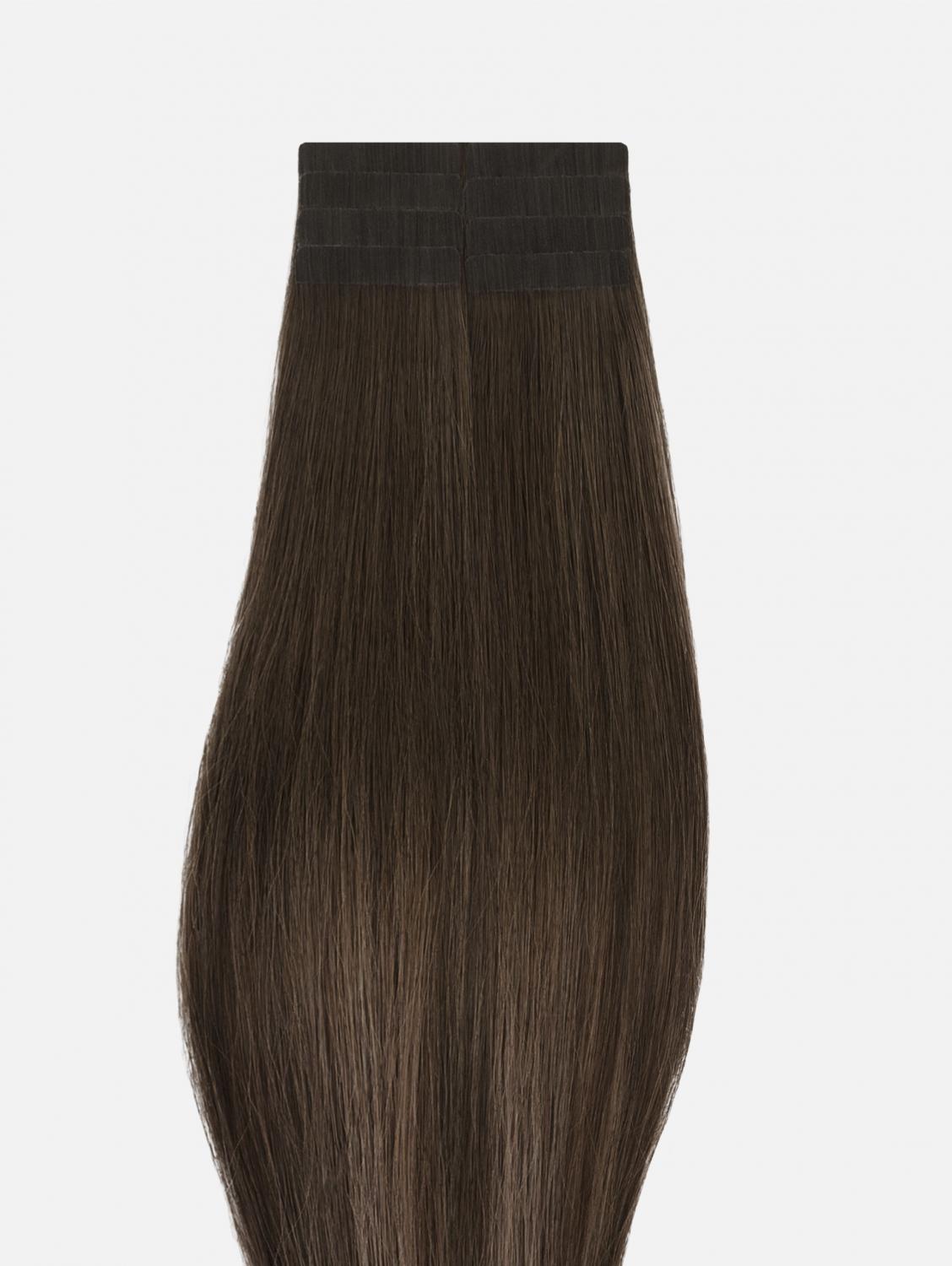 Original Tape Extensions Steil - 8 Stuks, #B2/6 (Chocolate Brown Balayage) | 50cm
