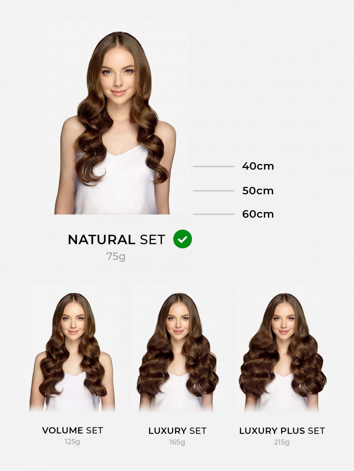 Original Clip-In Extensions Set NATURAL Steil