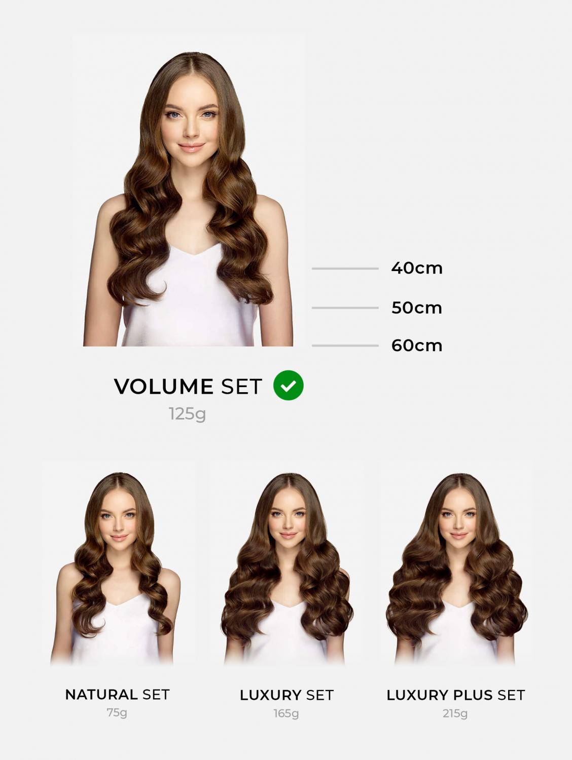 Original Clip-In Extensions Set VOLUME Steil